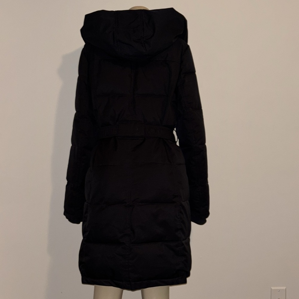 Sam Edelman Womens Belted Puffer Coat Black size L - Picture 7 of 9